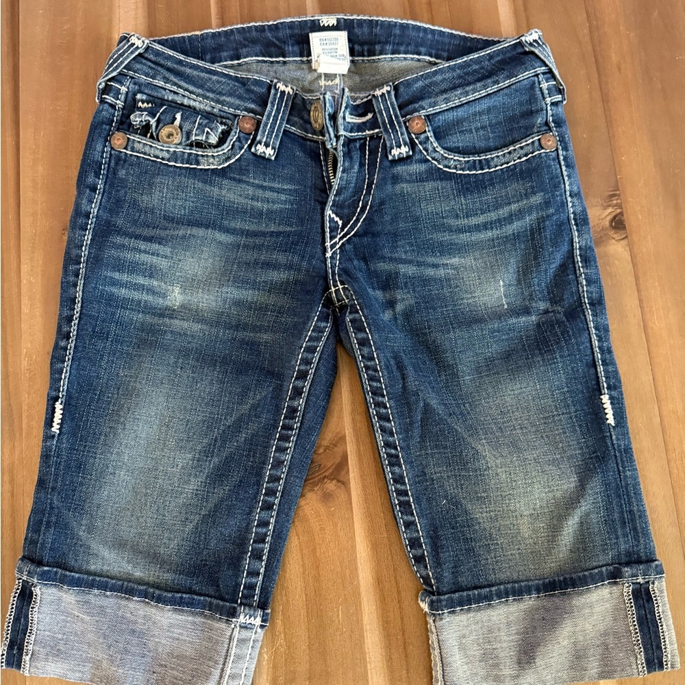 True Religion cropped jeans size 27 womens.